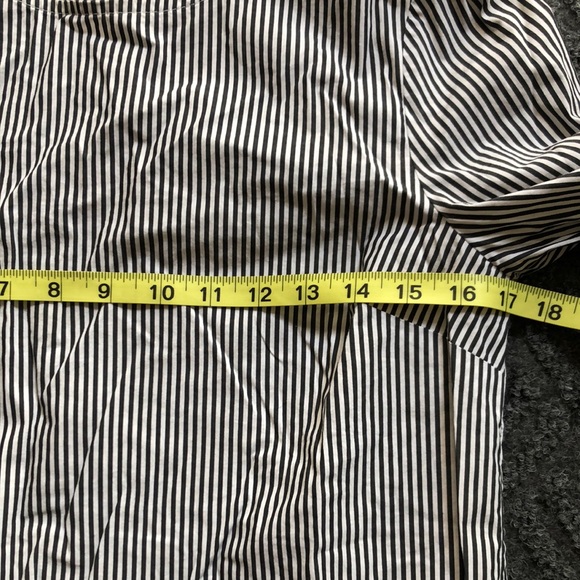 Calvin Klein Black and White Striped Blouse - Picture 7 of 9